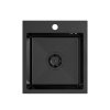 QUADRON LUKE 90 zlewozmywak stalowy black metal (40x45x20) z syfonem 1-komorowy b/o ZH4045PVDBLM